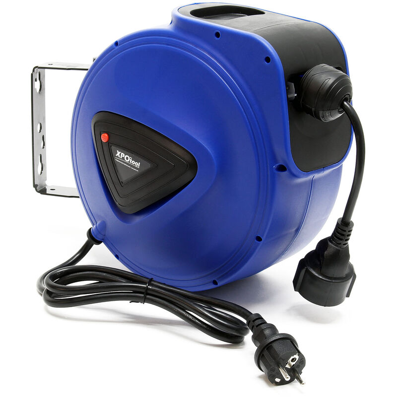 

Enrollador automático de cable eléctrico 10m con soporte de pared 180° y material de montaje - Xpotool