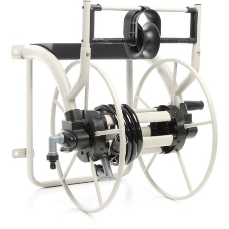 XPOtool Enrollador de manguera automático 60 m portamangueras para pared agua jardín carrete para riego