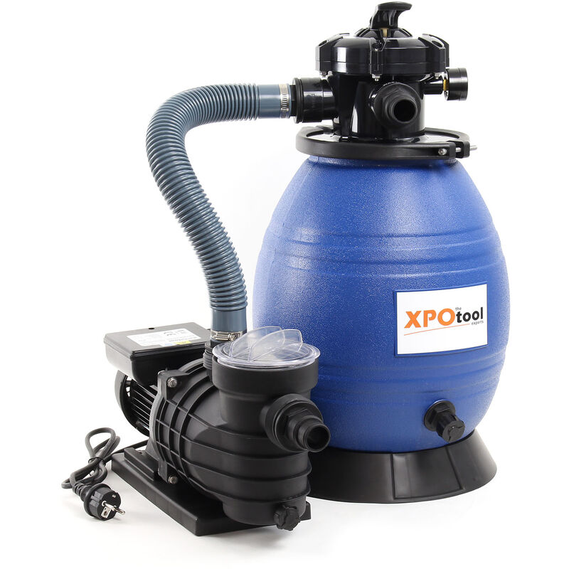 Filtre à sable 370W 26L Cuve de filtration Pompe auto-amorçante 13200L/h Piscine hors-sol - Wiltec