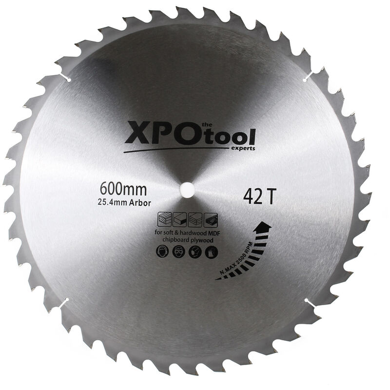 

XPOtool Hoja de sierra circular Ø 600 mm de metal duro 42 dientes para madera