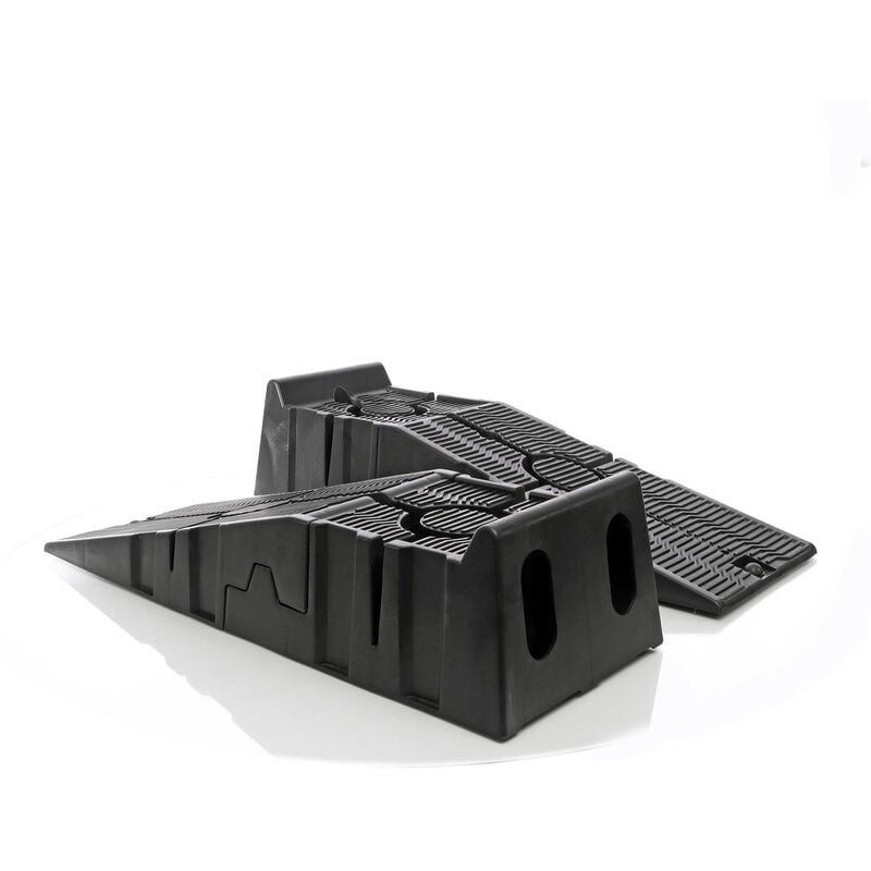 Lot de 2x Rampe d'accès – 915 x 275 x 310 mm – capacité de charge max. 2,5 t – en Plastique robuste – Déboîtable Empilable – pour Véhicules lourds