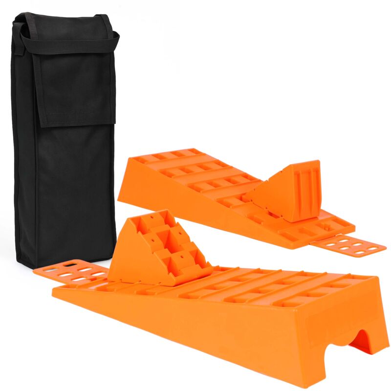 Wiltec - XPOtool Jeu de 2 Cales d'accès en pp – Surface antidérapante – avec Sac de transport et stockage – Cales de mise à niveau pour Stabilisation