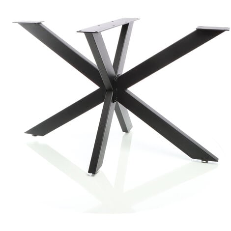 XPOtool Pied de Table Spider Piètement en Acier 71x78x150cm Forme Araignée en Noir Support Surface Travail Pied de meuble Matériel de fixation Pied de meuble