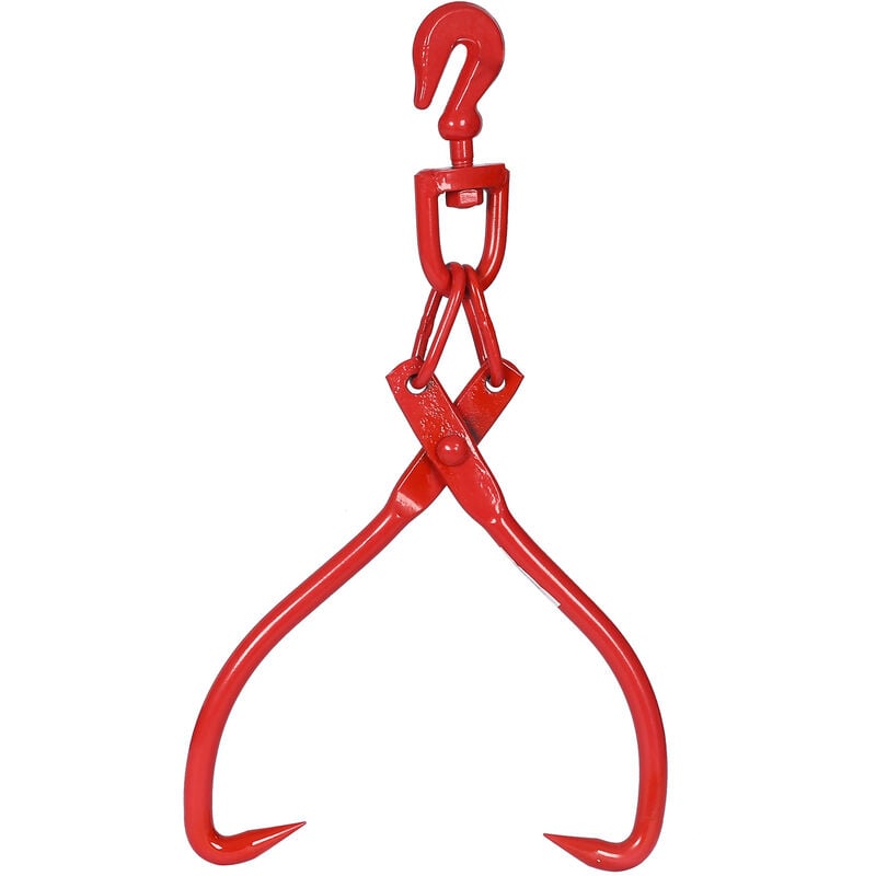 Xpotool - Grappin forestier pour Troncs – Ouverture max. 520 mm – Force max. 1000 kg – Outil pince de levage avec 2 Mandrins de serrage – Griffe