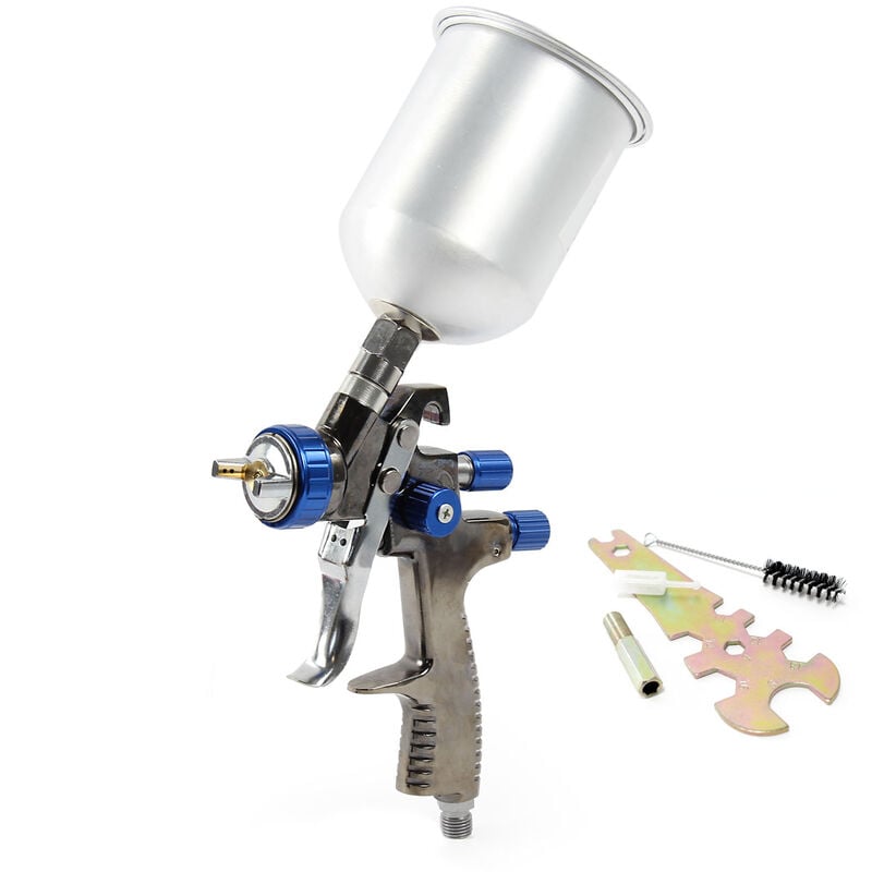 Xpotool - Pistolet à peinture lvlp 500 ml – avec Godet en aluminium et Buse de 1,4 mm – Pulvérisation à 1,5 bars 160 l/min – Aérographie, Tanning,