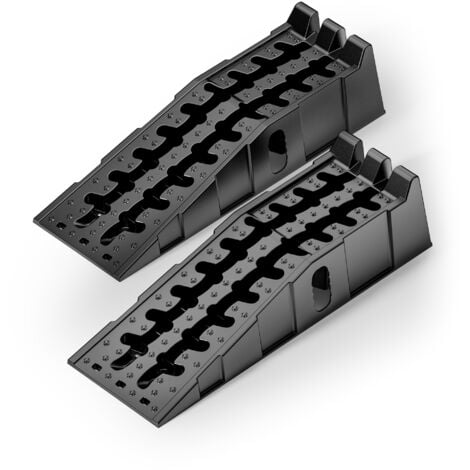 XPOtool Rampa de acceso para cargas hasta 5 toneladas 2 piezas hechas de plástico rampas de carga vehículos pesados coches