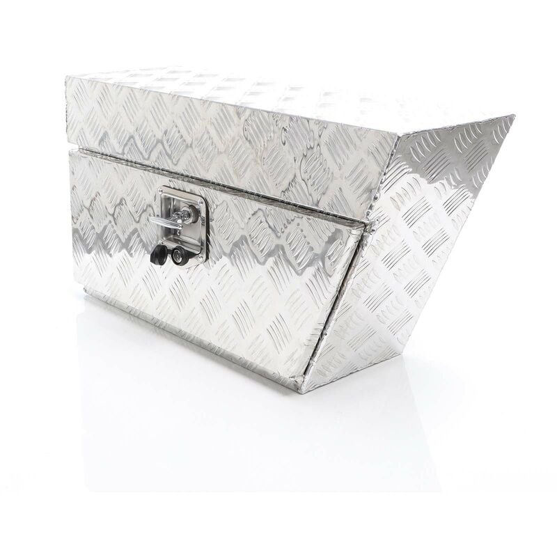 Xpotool - Sous-caisse de camion en Aluminium – 75 x 25 x 40 cm – 60 l – Droite – avec Serrure et 2 clés – Boîte de timon de rangement Coffre de