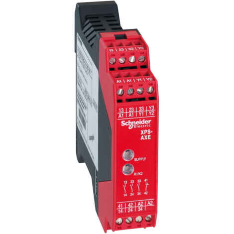 Xpsaxe5120c Schneider Module De Surveillance Arrêt D'urgence 24vca-cc Catégorie 4 Preventa Xpsaxe