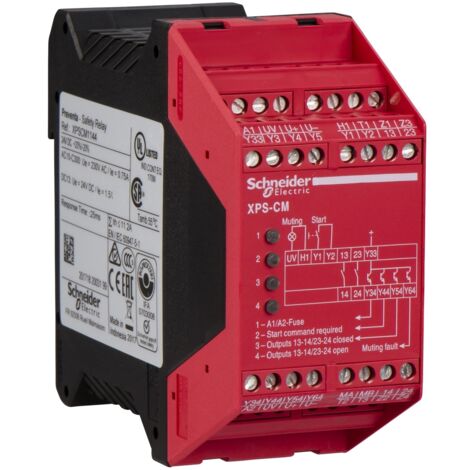 Xpscm1144p Relais De Sécurité Pour Cellule Photoélectrique Simple Faisceau 24vcc - Bornier Auto - Xpscm Schneider Preventa