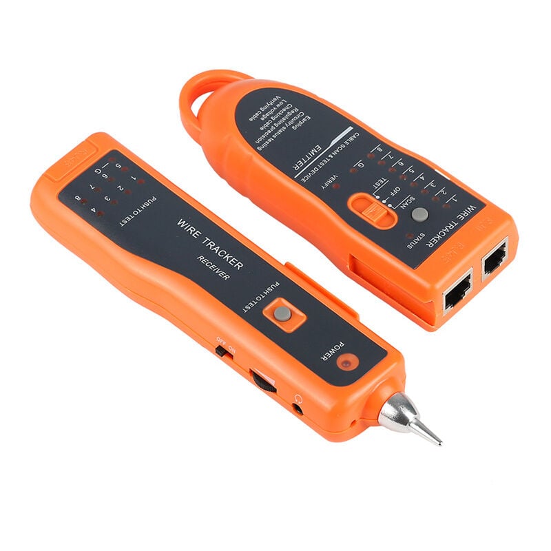 Fitags - xq 350 Testeur RJ45 Traceur de Câble Électrique RJ45 RJ11 avec Écouteur Testeur de Réseau Portable Testeur de Câble Téléphoniques Numérique