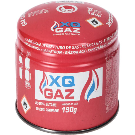 XQGaz Cartouche gaz de Butane & propane - Recharge - 190 g - 400 ml