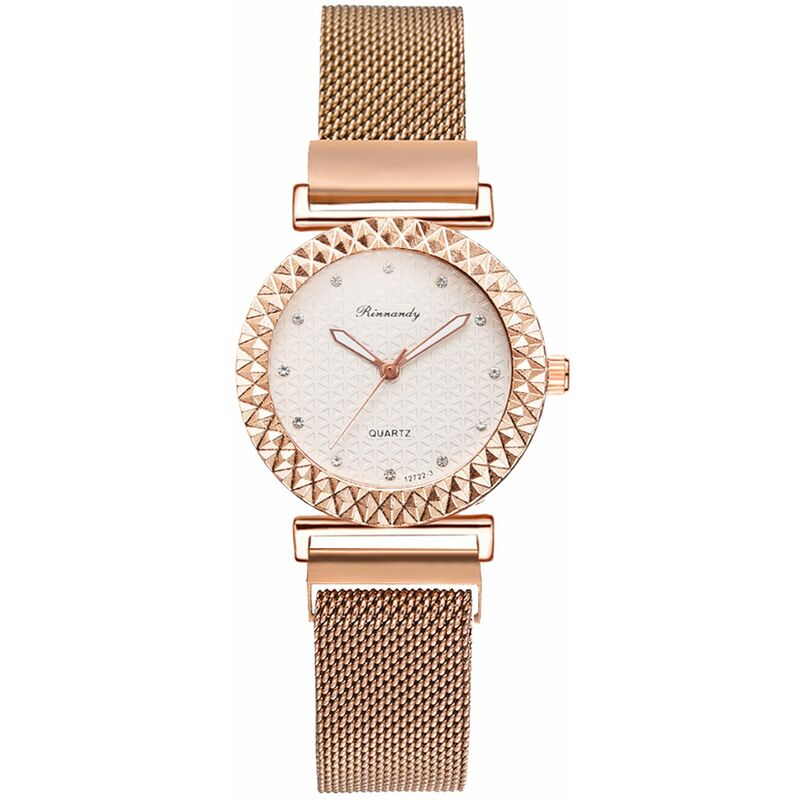 

XR4595 Reloj de pulsera de cuarzo para mujer elegante y elegante Reloj de vestir para mujer de moda Reloj casual simple con correa de aleacion,Oro
