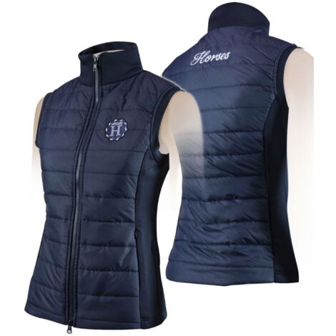 XS, Blu: Gilet da equitazione Horses modello Faye