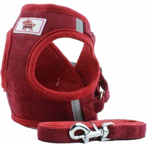 (xs, Red) Gilet Harnais Doux D'entranement Mesh Tissu Dog Vest Harnais Pour Chiot, Chats, Petits Animaux