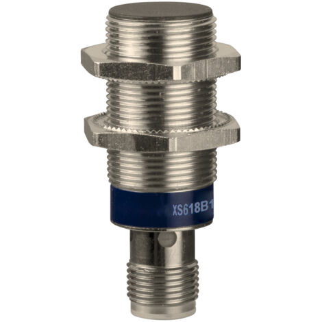 Xs618b1dam12 Schneider Detecteur Inductif Cyl Long M18 12 24vdc No 2 Fils Noyable Portee 8mm Connect M12 Telemecanique