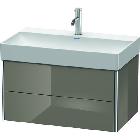 XSQUARE mobile lavabo 397x784x460mm flanella grigio lucido