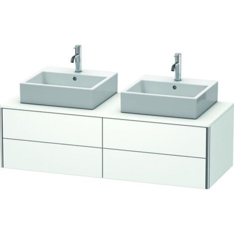 XSQUARE mobile lavabo 400x1400x548mm per 2 lavabi bianco opaco