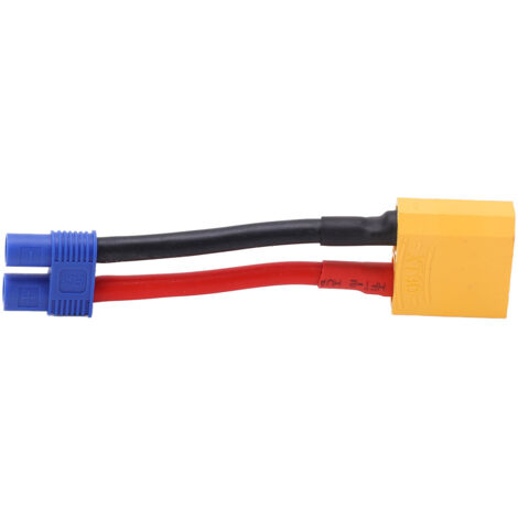 XT90-Buchse auf EC3-Stecker-Anschlusskabel, wiederverwendbare Stecker, sicheres 12AWG-Gehäuse, 94 mm/3,7 Zoll Länge für RC-Modelle