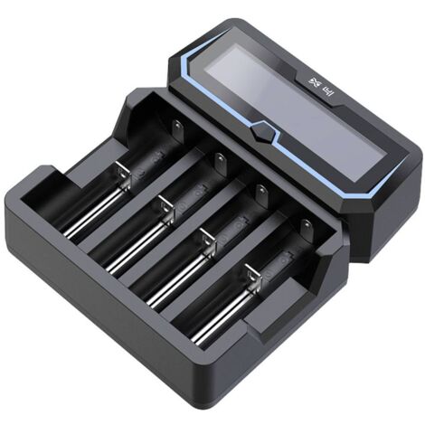XTAR X4 Caricabatterie universale LiIon, NiCd, NiMH 12650, 13500, 13650, 14500, 14650, 16340, 16650, 17335, 17355, 1750