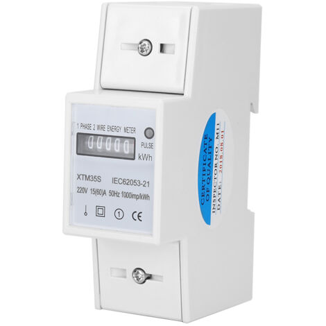 XTM35S 220V digitaler 2P elektronischer Stromzähler (kWh) zur DIN-Schienenmontage