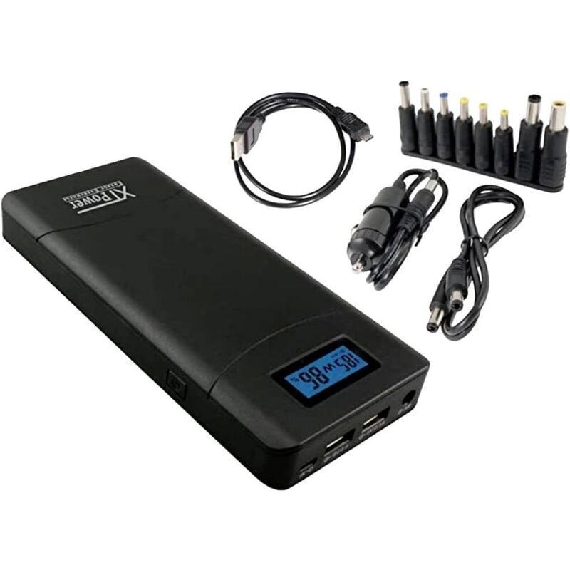 Xtpower - XT-20000 QC3 Powerbank (batterie supplémentaire) 20100 mAh Li-Ion usb, prise femelle dc 3,5 mm noir Affichage d