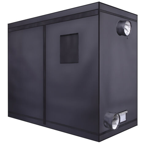 XUNDD Grow-Zelt Hydrokultur Mylar mit Beobachtungsfenstern und herausnehmbarer Bodenwanne, lichtdichter großer Schrank für Zimmerpflanzen, 240*120*200cm