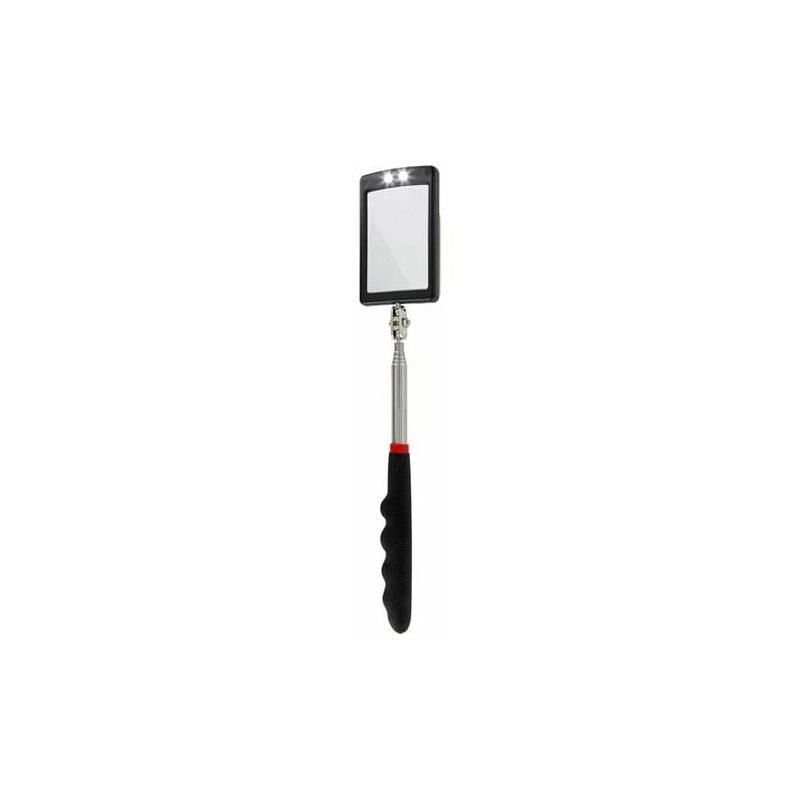 XVOTM Ultra Slim LED Telescopic Mirror - Battery Included - Super Clear - Extends up to 88cm - Double Ball Joint - Non-Slip Grip LMLY