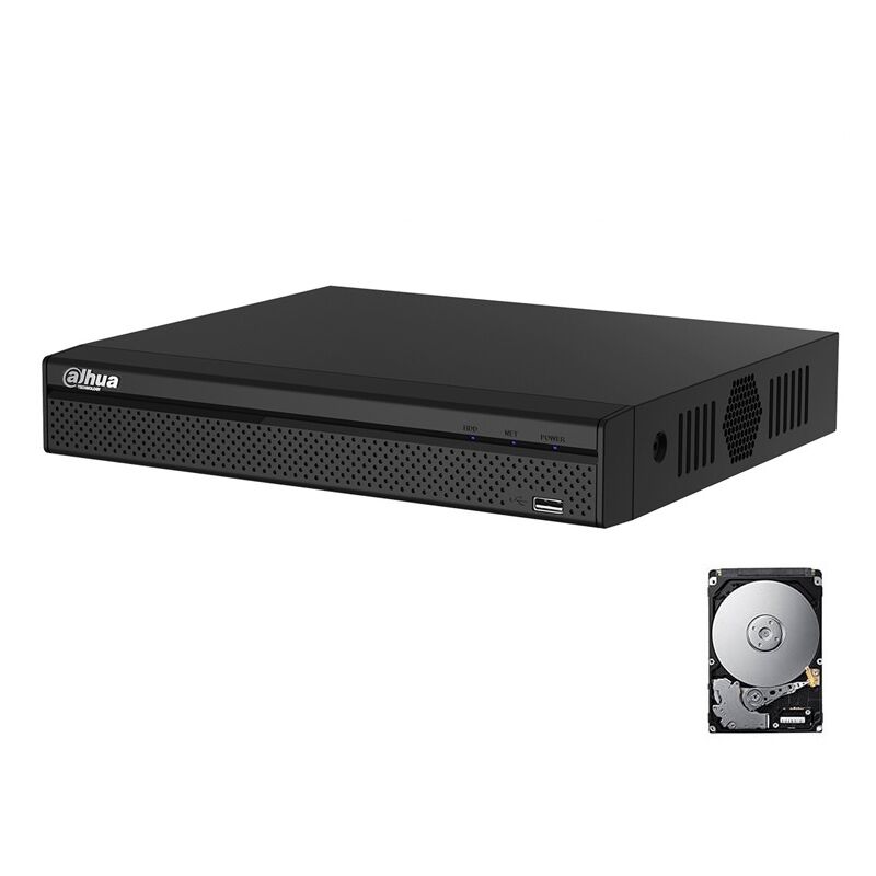 4-CANAL DAHUA CLOUD P2P DVR 5 MPX WizSense DISQUE DUR 500 GB