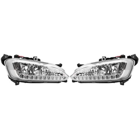 XVX 1 Paar Auto-Tagfahrlicht-DRL-Nebelscheinwerfer-Abdeckung für Hyundai Santa Fe/IX45 2013–2015