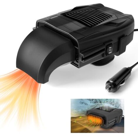 XVX 3 en 1 Chauffage Voiture Portable,12v 150w Chauffage de Voiture, Silencieux Rotation à 360 Chauffage Voiture Allume Cigare Dégivreurs de Pare-Brise pour Le Nettoyage De Pare-Brise