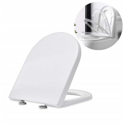 XVX – Abattant WC frein de chute en Duroplast blanc – Charnières inox réglables – Système de fermeture douce – Nettoyage rapide