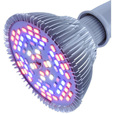 XVX Ampoule de culture à LED 50W, ampoule à spectre complet pour plantes 78LEDs, lampe de culture pour plantes d'intérieur, légumes et semis, lumière de culture pour serre (1 paquet)