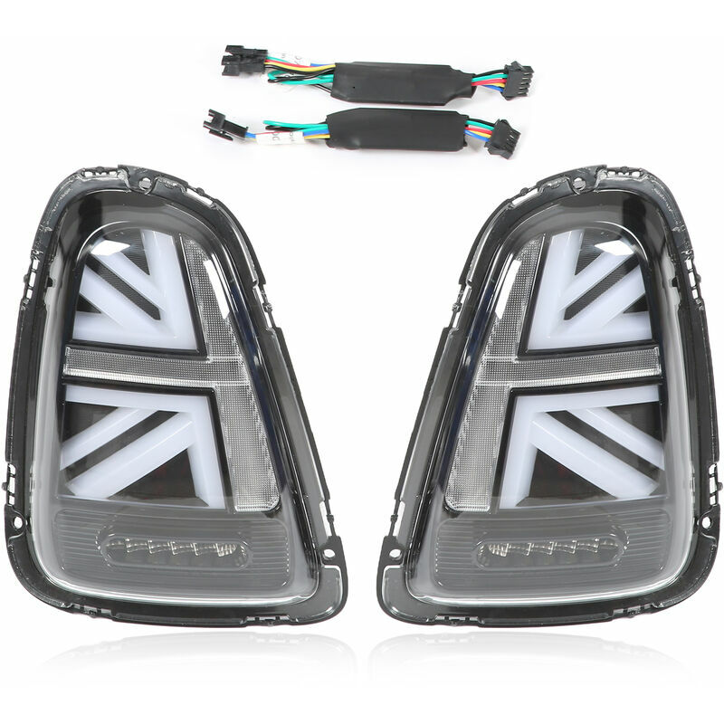 Feu arrière rétrofit, Mini Cooper R56 2007-2013, ensemble de feux arrière led, paire gauche et droite, blanc + noir - XVX