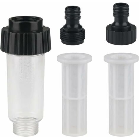 XVX Filtro Acqua per Pompa Pulitrice da Giardino, Filtro Tubo Irrigazione con Collegamento Acqua 3/4, 1 Porta, 2 Reti Filtranti per Pompa da Giardino Idropulitrice,