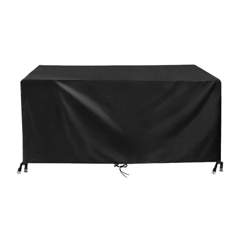 XVX Housse Table de Jardin 150x90x75cm Noir 420D Tissu Oxford Impermable Rsistance Anti-UV Bache Table De Jardin Housses de Protection pour mobilier