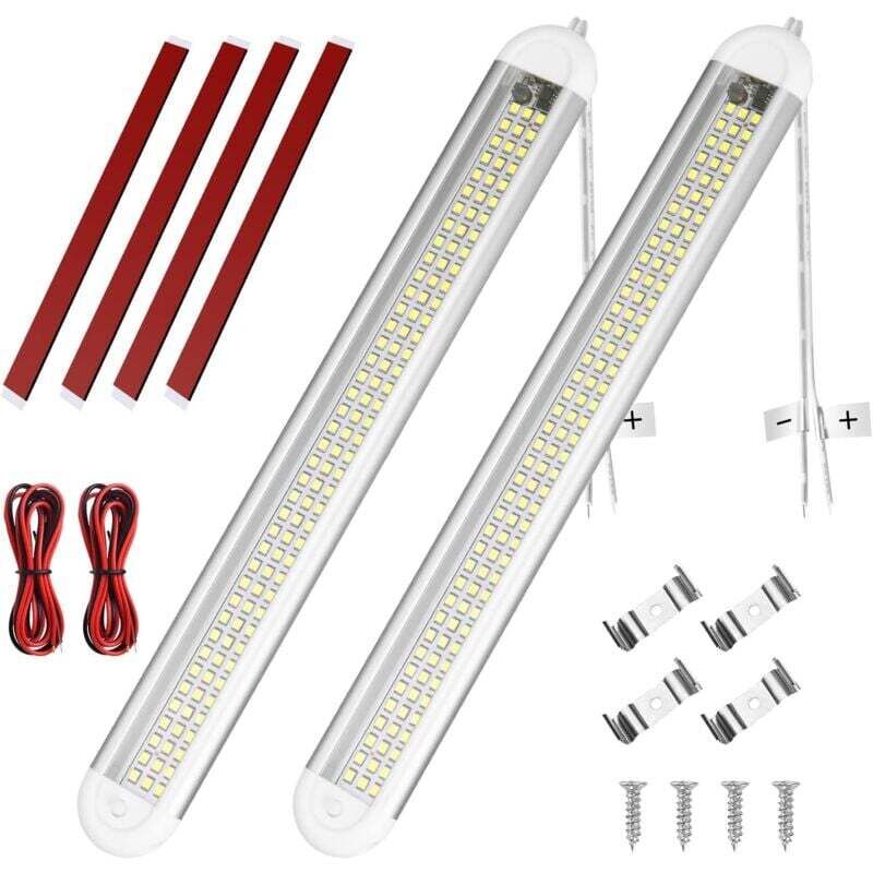 Image of LED-Innenlichtleiste, 2 Stück, 12 v, 120 LEDs, Innenlichtleiste mit Ein - XVX