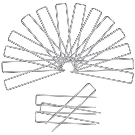 XVX lot de 100 piquets de fixation en acier 3mm, 150 mm long, 40 mm large,