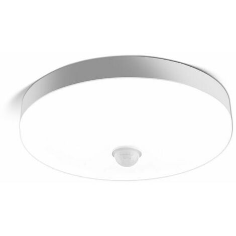 Ineasicer Plafonnier LED 24W avec Radar et Capteur Crépusculaire, Noir Rond  Lampe Plafond, Ø30cm Luminaire Plafonnier avec Détecteur de Mouvement