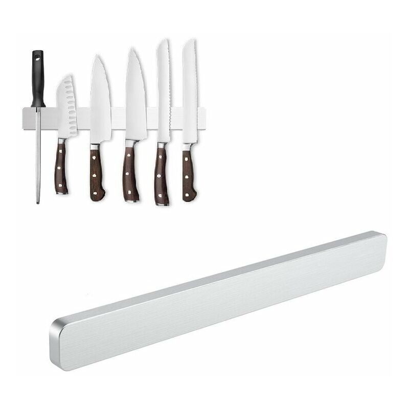 Porte Couteaux Aimanté Mural Porte Couteau en Acier Inoxydable Porte Couteau Magnetique 40CM Barre à Couteaux aimantée Aimant Couteau Mural Pour Les
