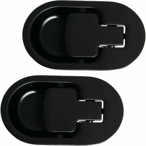 XVX Relax Tumbona y Palanca para Sofá Mango de Metal de Aluminio Macizo Negro sin Cable (Pack de 2) Dolaso