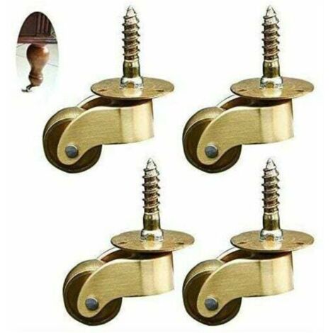 XVX roulettes 4X roulettes pivotantes, roulettes pour Meubles en Laiton, roulettes de Transport, roulettes pivotantes, roulement Silencieux, pour Meubles, appareils & équipements, Petites Mini ro