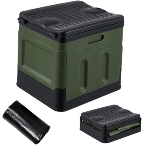 XVX Toilette Pliante Portable Toilette de Camping de Voyage en Plein Air Tabouret Pliant/boîte de Rangement de Voiture Extérieure pour La Maison/camping/bateau/randonnée/longs Voyages/utilisation à La