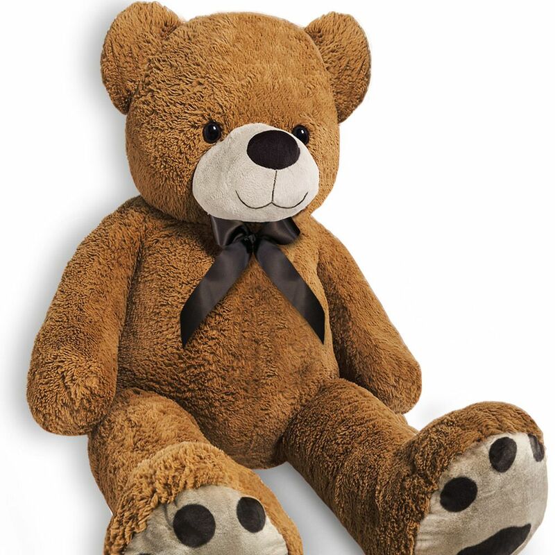 

Osito de peluche Teddy L, XL y XXL Marrón con lazo Felpa extra suave 100,150,175cm XXL - 175 cm