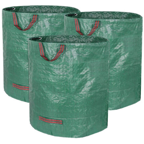 XXL Abfallsäcke 3er Set Gartensäcke 272L Heavy Duty Gartenabfallsäcke Gartenabfallsack Heavy Duty PP Abfallsack 3er Set Gartenabfallsäcke Gartenabfallsäcke