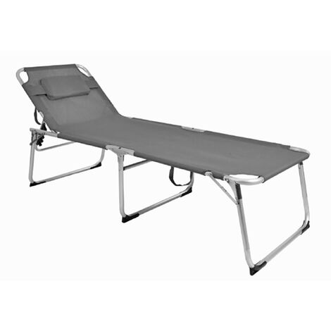XXL Alu Gartenliege gepolstert L200xB70cm-MMC4400GR-var