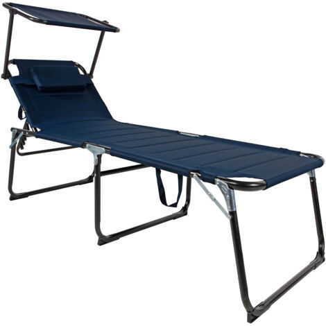 XXL Alu Gartenliege mit Dach L200xB70cm-MMC4400DBSD