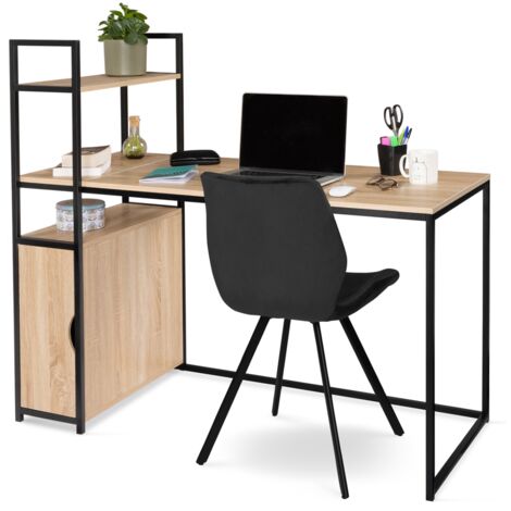 XXL-Bücherregal Schreibtisch mit Schrank DETROIT Industriedesign