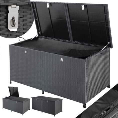 XXL Cushion Storage Support Box 150cm Black