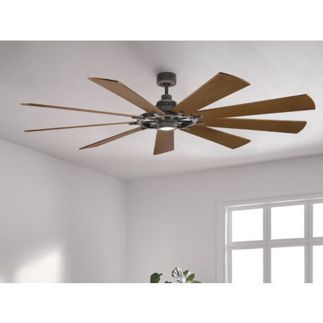 XXL Deckenventilator GENTRY mit Licht & wendbaren Flügeln in 2 Dekoren, Ø 216cm