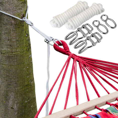 XXL Fastening for Hammock on Trees  Binding Rope 6 m  Weight Bearing Capacity 160 Kg  Complete Kit